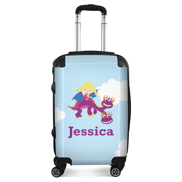 Custom Girl Flying on a Dragon Suitcase (Personalized)