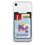 Girl Flying on a Dragon 2-in-1 Cell Phone Credit Card Holder & Screen Cleaner (Personalized)