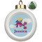 Girl Flying on a Dragon Ceramic Ball Ornament - Christmas Tree (Personalized)