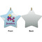 Girl Flying on a Dragon Ceramic Flat Ornament - Star Front & Back (APPROVAL)