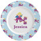 Girl Flying on a Dragon Ceramic Dinner Plates (Set of 4) (Personalized)
