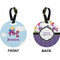 Girl Flying on a Dragon Circle Luggage Tag (Front + Back)