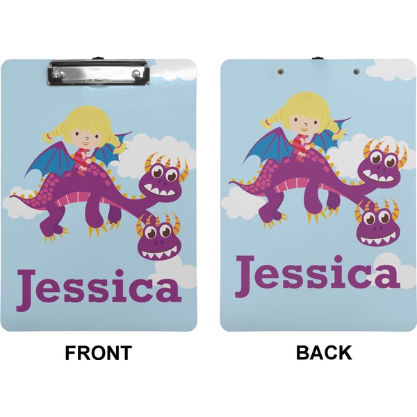 Girl Flying on a Dragon Clipboard (Letter) (Front + Back)