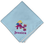 Girl Flying on a Dragon Cloth Dinner Napkin - Single w/ Name or Text