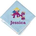Girl Flying on a Dragon Cloth Napkin w/ Name or Text