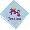 Girl Flying on a Dragon Cloth Napkins - Personalized Lunch (Folded Four Corners)