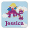 Girl Flying on a Dragon Coaster Set - FRONT (one)