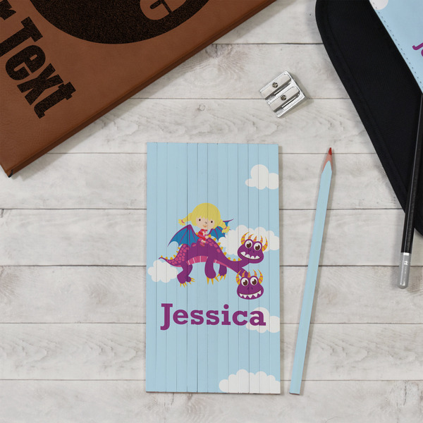 Girl Flying on a Dragon Colored Pencils - In Context