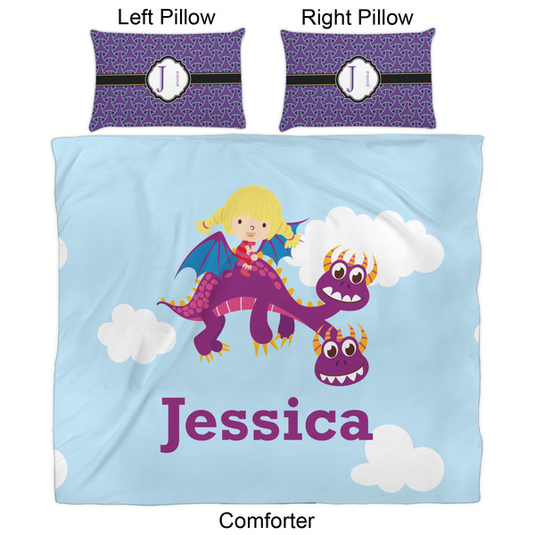 Girl Flying on a Dragon Comforter Set - King - Approval