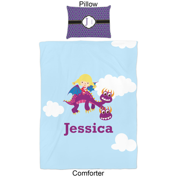 Girl Flying on a Dragon Comforter Set - Twin - Approval