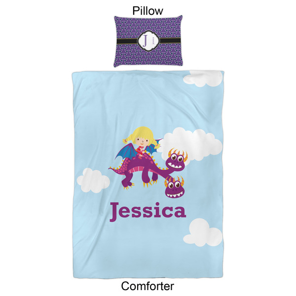 Girl Flying on a Dragon Comforter Set - Twin XL - Approval
