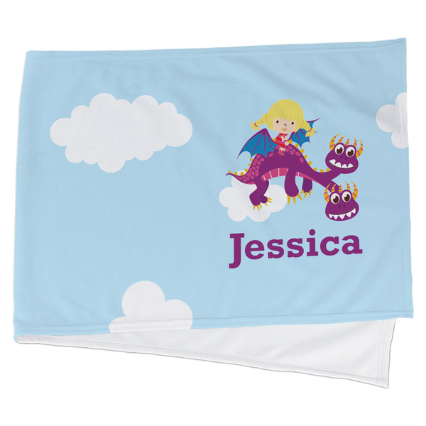 Custom Girl Flying on a Dragon Cooling Towel (Personalized)