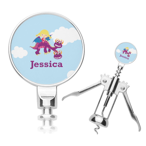 Custom Girl Flying on a Dragon Corkscrew (Personalized)