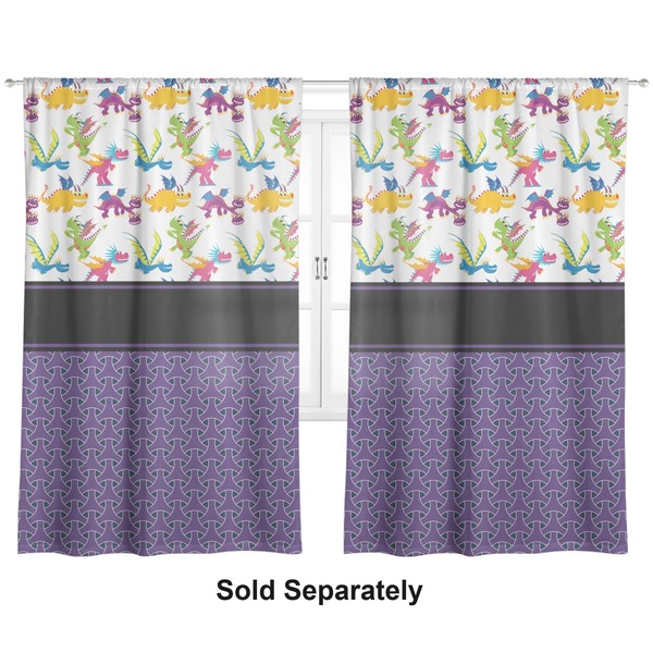 Girl Flying on a Dragon Curtains