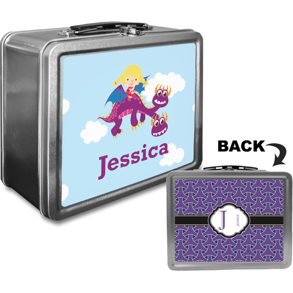 Girl Flying on a Dragon Custom Lunch Box / Tin Approval