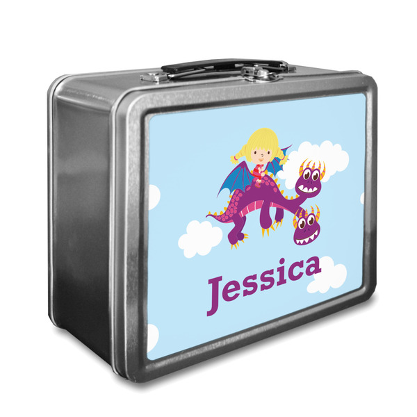 Custom Girl Flying on a Dragon Lunch Box (Personalized)