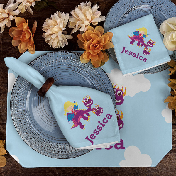 Girl Flying on a Dragon Dining Set