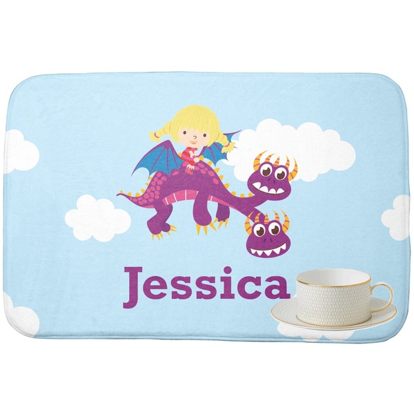 Girl Flying on a Dragon Dish Drying Mat