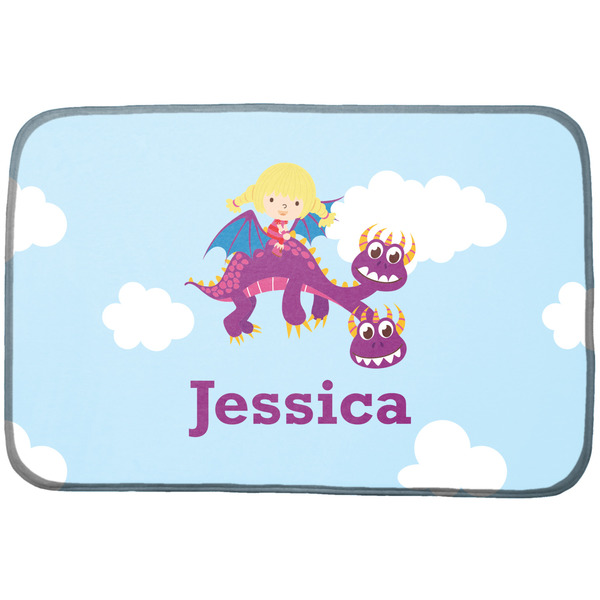 Custom Girl Flying on a Dragon Dish Drying Mat (Personalized)