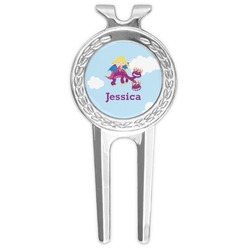 Girl Flying on a Dragon Golf Divot Tool & Ball Marker (Personalized)