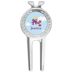 Girl Flying on a Dragon Golf Divot Tool & Ball Marker (Personalized)