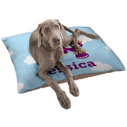 Girl Flying on a Dragon Dog Bed - Large w/ Name or Text