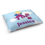Girl Flying on a Dragon Dog Bed - Medium w/ Name or Text