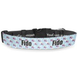 Girl Flying on a Dragon Deluxe Dog Collar - Double Extra Large (20.5" to 35") (Personalized)
