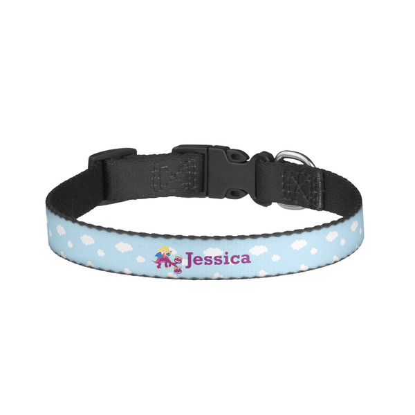 Custom Girl Flying on a Dragon Dog Collar - Small (Personalized)