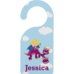 Girl Flying on a Dragon Door Hanger (Personalized)