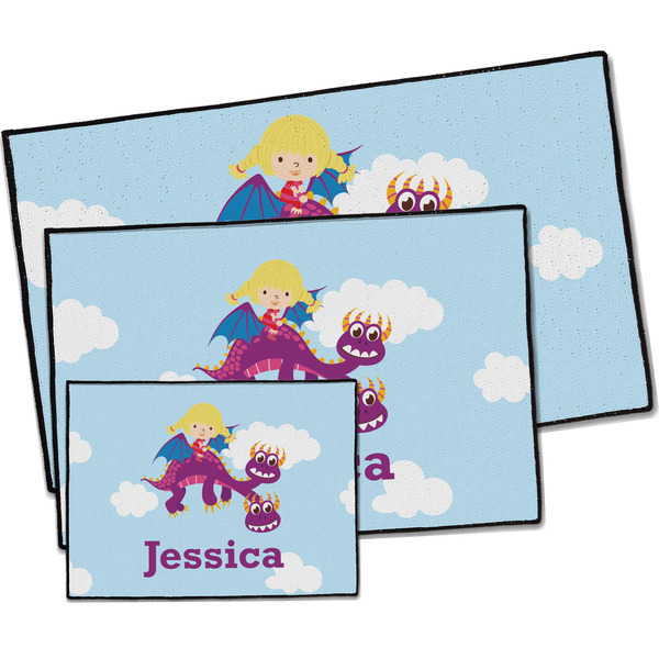 Girl Flying on a Dragon Door Mats - PARENT MAIN