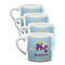 Girl Flying on a Dragon Double Shot Espresso Mugs - Set of 4 Front