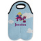 Girl Flying on a Dragon Double Wine Tote - Flat (new)