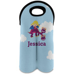 Girl Flying on a Dragon Wine Tote Bag (2 Bottles) (Personalized)