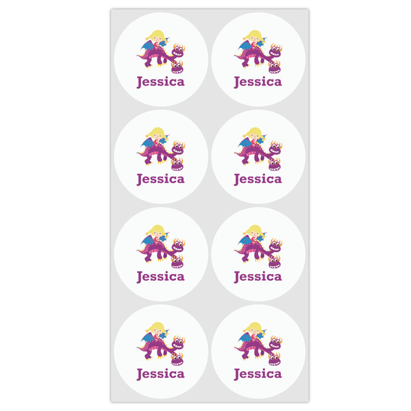 Girl Flying on a Dragon Drink Topper - Medium - Set of 12