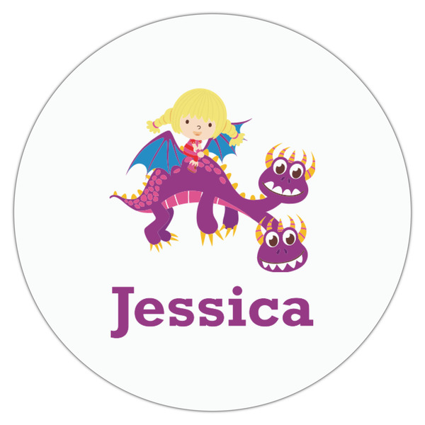 Girl Flying on a Dragon Drink Topper - Small - Single