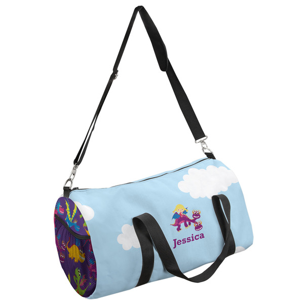 Custom Girl Flying on a Dragon Duffel Bag - Small (Personalized)