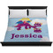 Girl Flying on a Dragon Duvet Cover - King - On Bed - No Prop