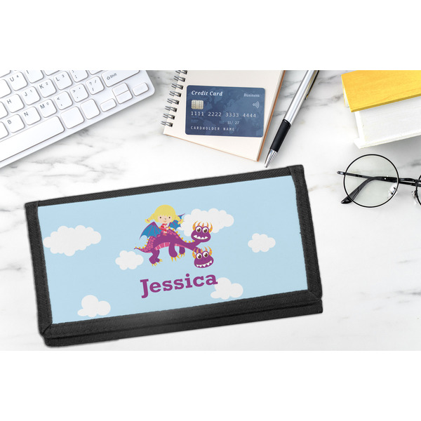 Girl Flying on a Dragon DyeTrans Checkbook Cover - LIFESTYLE