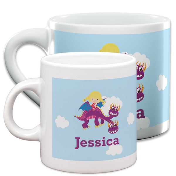 Girl Flying on a Dragon Espresso Mugs - Main Parent