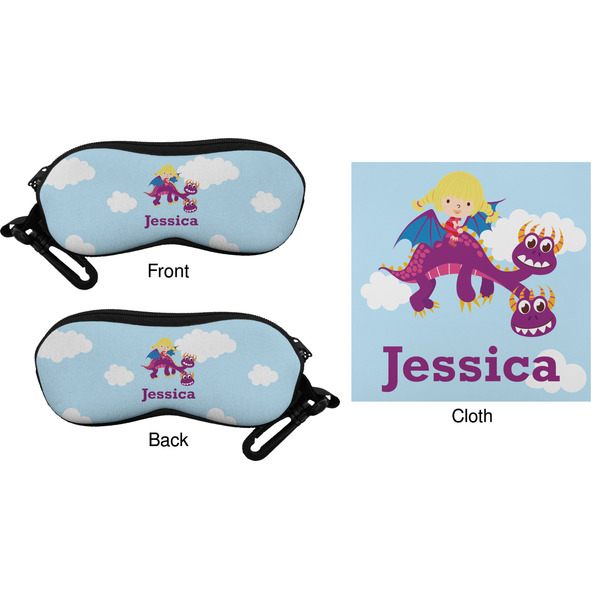 Girl Flying on a Dragon Eyeglass Case & Cloth (Approval)