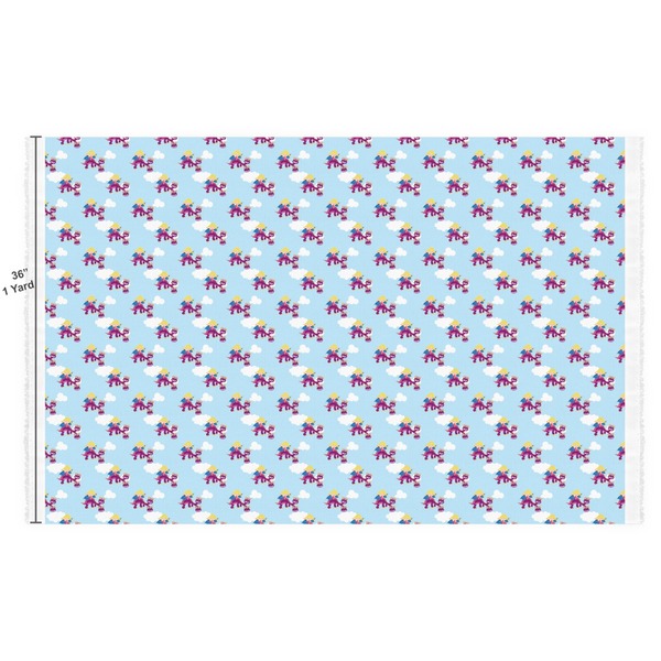 Girl Flying on a Dragon Fabric Full Yard