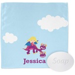 Girl Flying on a Dragon Washcloth (Personalized)