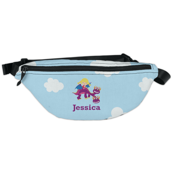 Custom Girl Flying on a Dragon Fanny Pack - Classic Style (Personalized)
