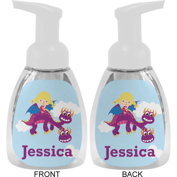 Girl Flying on a Dragon Foam Soap Bottle Approval - White