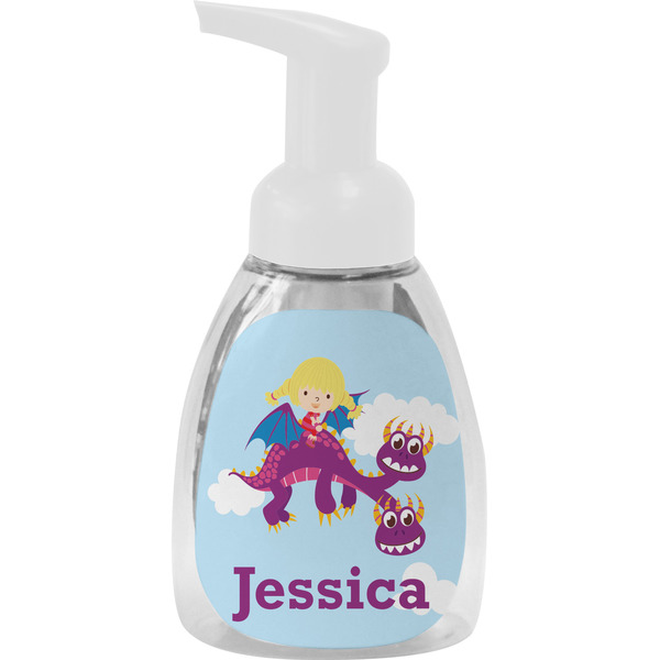 Custom Girl Flying on a Dragon Foam Soap Bottle (Personalized)