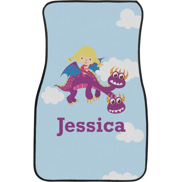 Girl Flying on a Dragon Front Seat Car Mat
