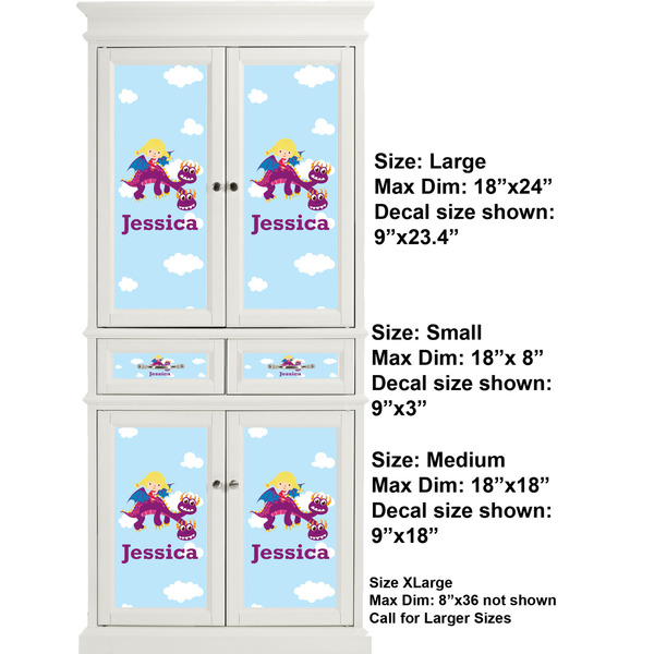 Girl Flying on a Dragon Full Cabinet (Show Sizes)