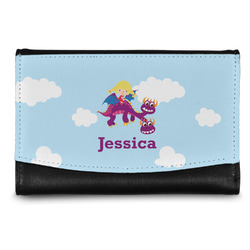 Girl Flying on a Dragon Genuine Leather Women's Wallet - Small (Personalized)