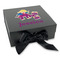 Girl Flying on a Dragon Gift Boxes with Magnetic Lid - Black - Front (angle)
